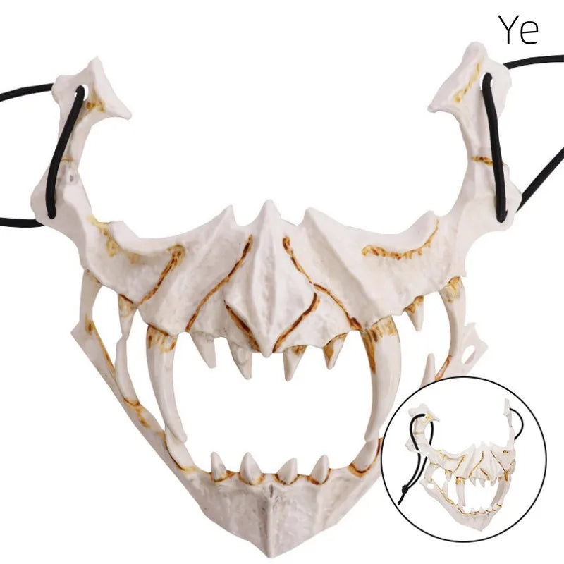 Japanese Animal Skeleton Plastic Mask Cosplay Dragon God Heavenly Hound Yaksa Unisex Stage DropShip Halloween Masquerade Party Qme E