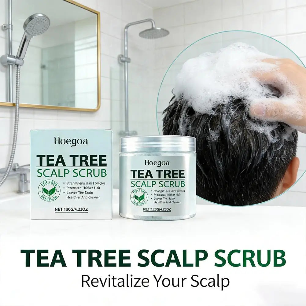 Tea Tree Scalp Scrub Deep Clean Removes Build-up Moisturizing Scalp Care Products Exfoliating Scrub Hair Essence Hair Cream Qme