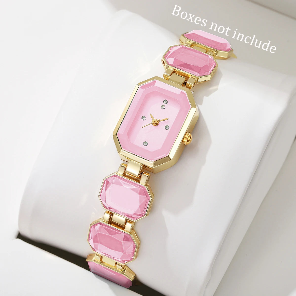 Moda retângulo dial feminino relógio elegante senhoras quartzo relógios de pulso meninas reloj hombre (sem caixa) Qme Pink