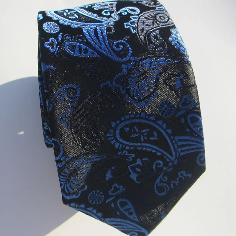 Classic Stripe Silk Necktie Men Business Formal Wedding Tie Blue Qme xl-4