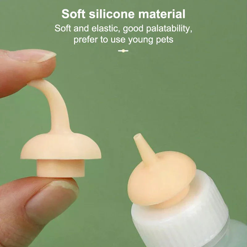 Pet Feeding Nipple Mini Cat Silicone Feeding Feeder For Newborn Small Animals Pet Feeding Can Squeeze Liquid Milk Bottle Qme