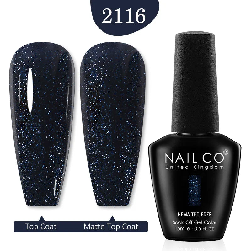 NAILCO Glitter Reflective Series Gel Nail Polish Nails Art Semi