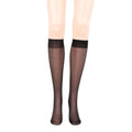 Solid Summer Ladies Transparent Sexy Socks Thigh Stocking Long Tights Qme Black One Size