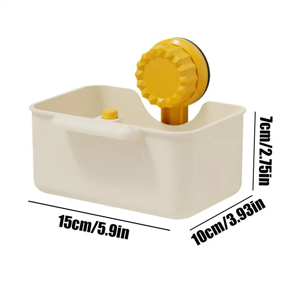 Kitchen Sink Strainer Basket Suction Cup Sponge Rack Vegetable Qme China Mainland White