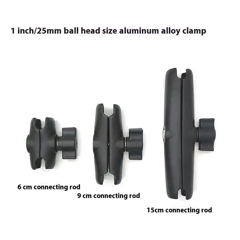 1 Ball Head Mount Adapter Pole Double Socket Arm Aluminum Alloy RAM Qme