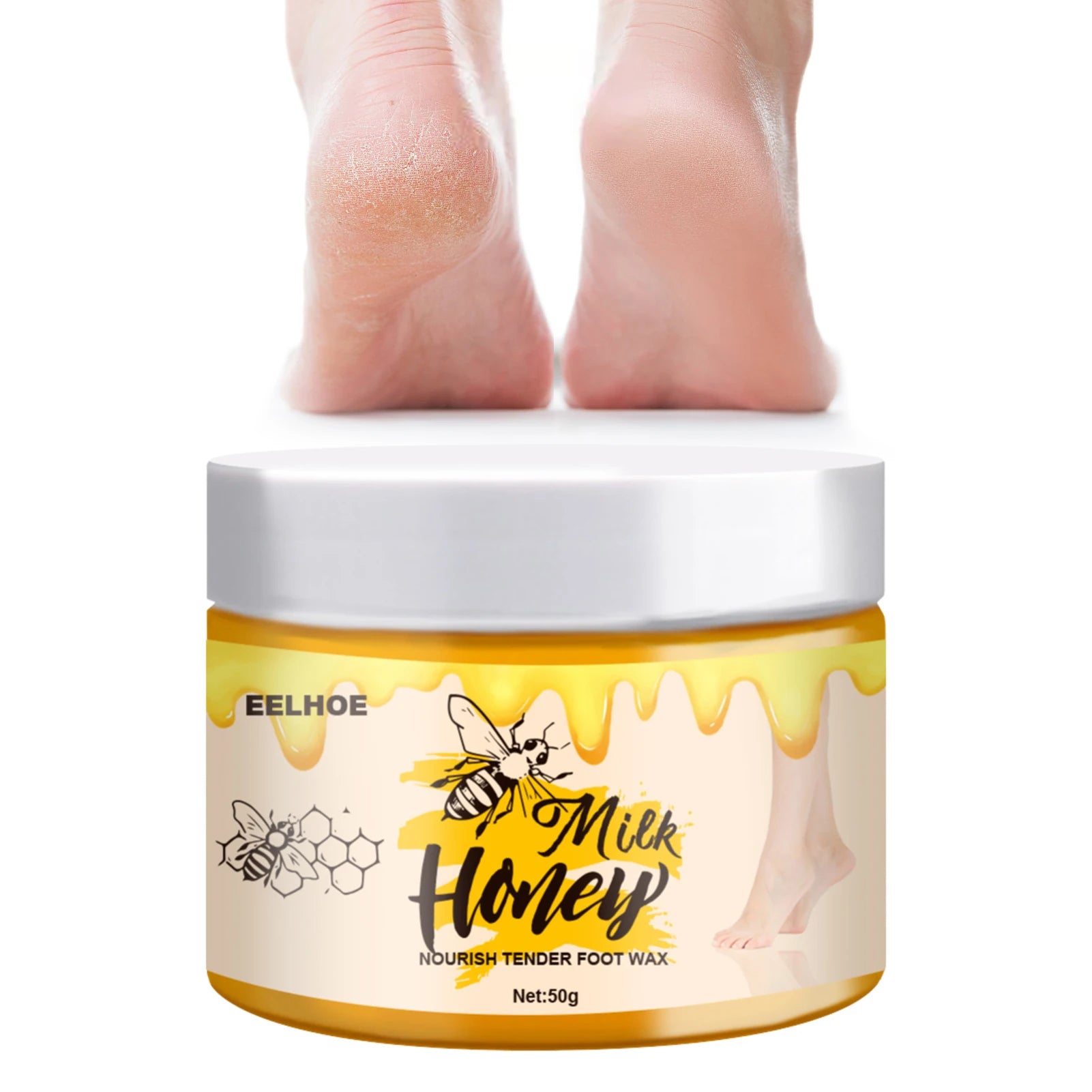 Milk Honey Hand Mask Wax Moisturizing Whitening Skin Care Exfoliating Qme