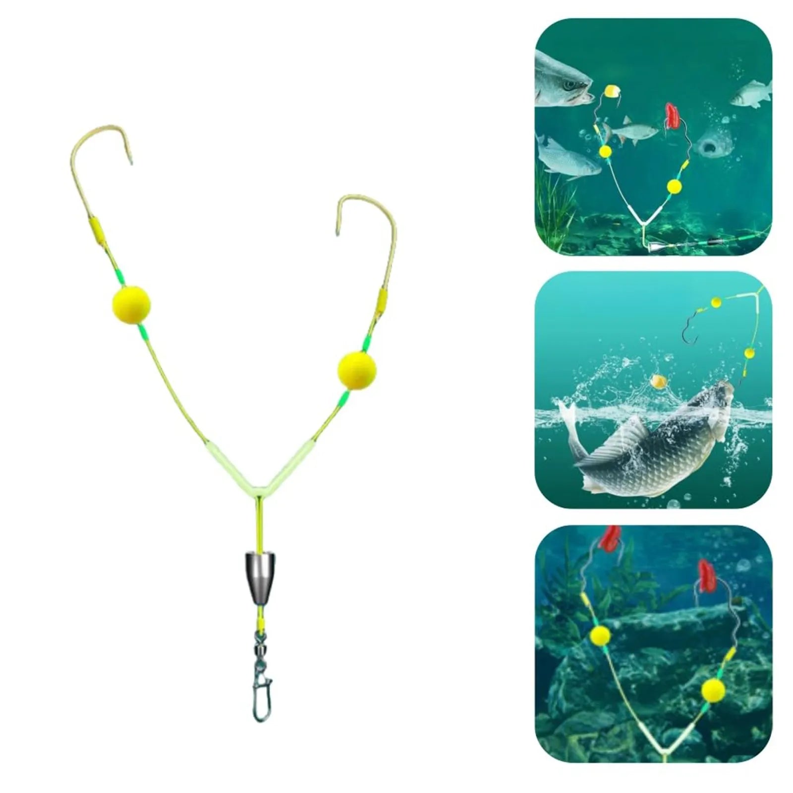 Flip The Fishing Hook Reverse Bottom Line Automatic Flip SHarp Barbed Fishhook for Carp Fishing Accessories Qme Gray