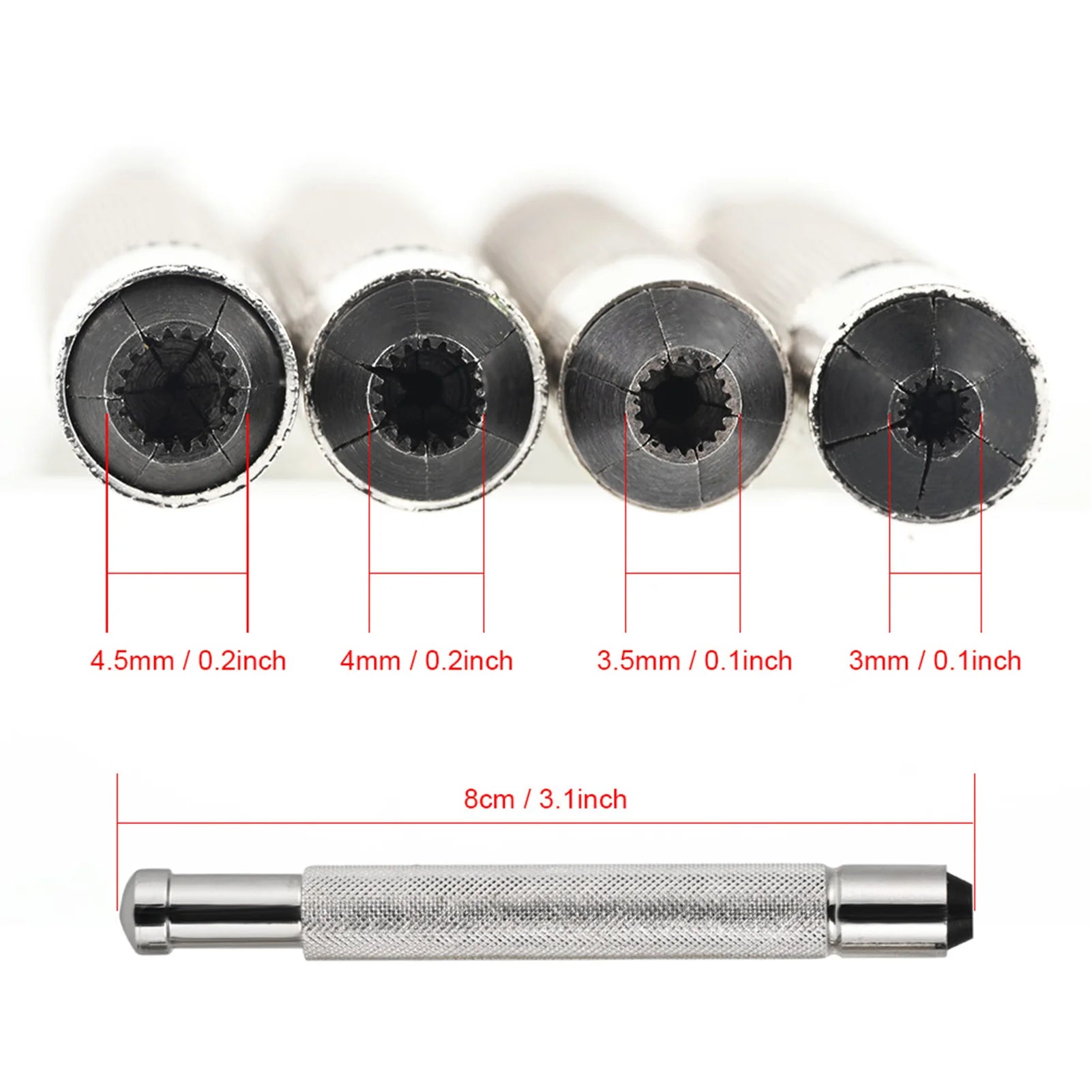 3 - 4.5mm Handy Wristwatch Watch Crown Winder Helper Mechanical Winding Repair Tool Watch Crown Winder Tool for Watchmaker Qme