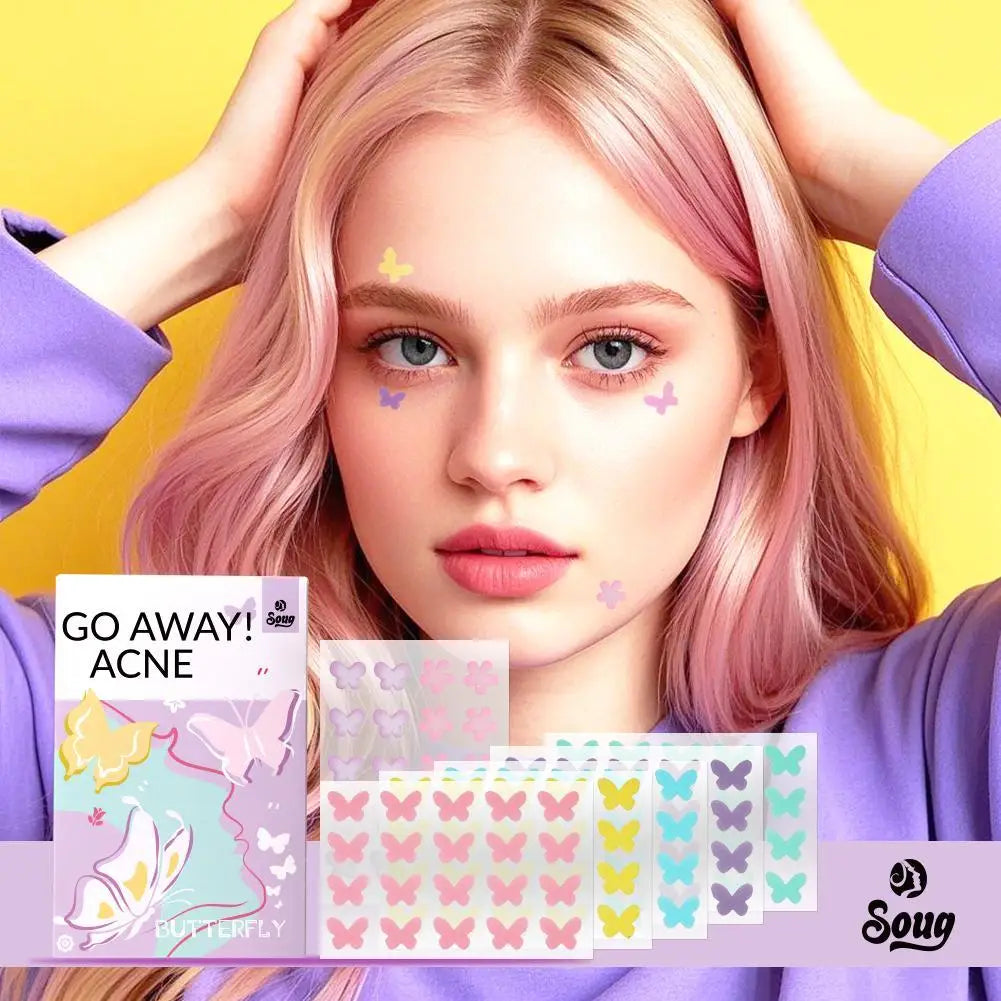 120-420 Counts Cute Colorful Butterfly Heart Star Shape Acne Pimple Qme