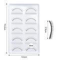 NATUHANA Plastic Training False Eyelash Extension Handmade Practice Qme white 6mm