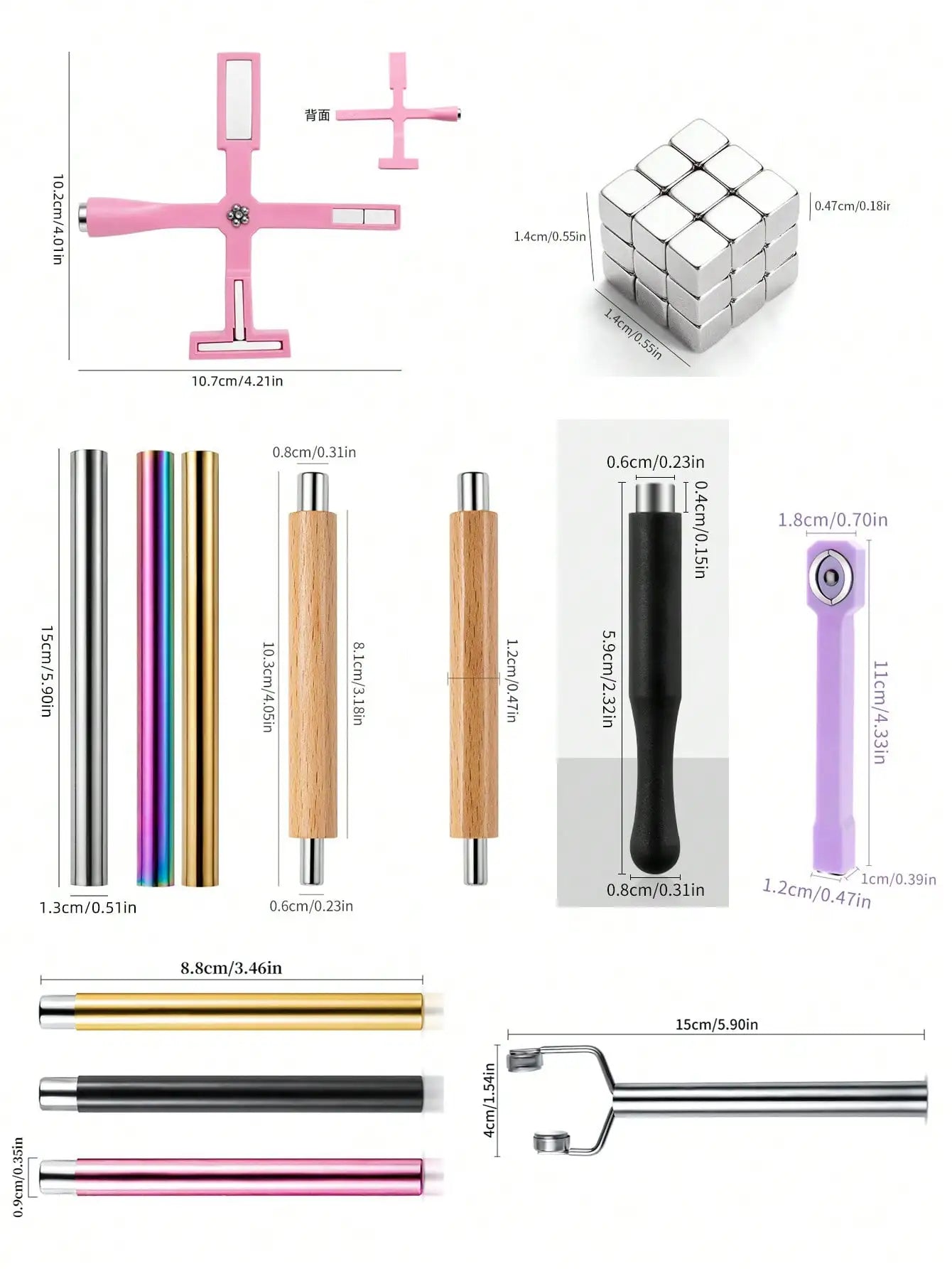 Five One Nail Art Magnet Cat Eye Oil Glue Multifunctional Cross Qme