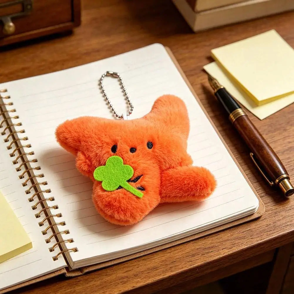 Fox Plush Doll Keychain Cute Animal Pendant Nose Bag Hanger Couple Qme