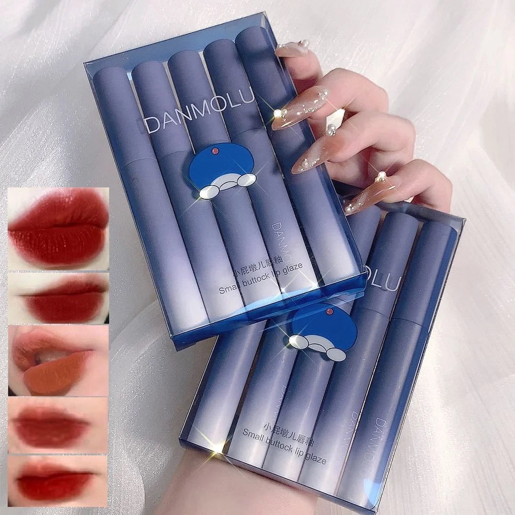 Lipstick 5 Colors Matte Long Lasting Waterproof Non-stick Cup Lip Qme