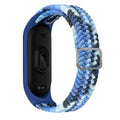 Mi Series Nylon Elastic Weaving Strap Adjustable Replacement Wristband For Mi3 Mi4 Mi5 Mi6 Mi7 Qme White Blue Mi3 4 5 6 7