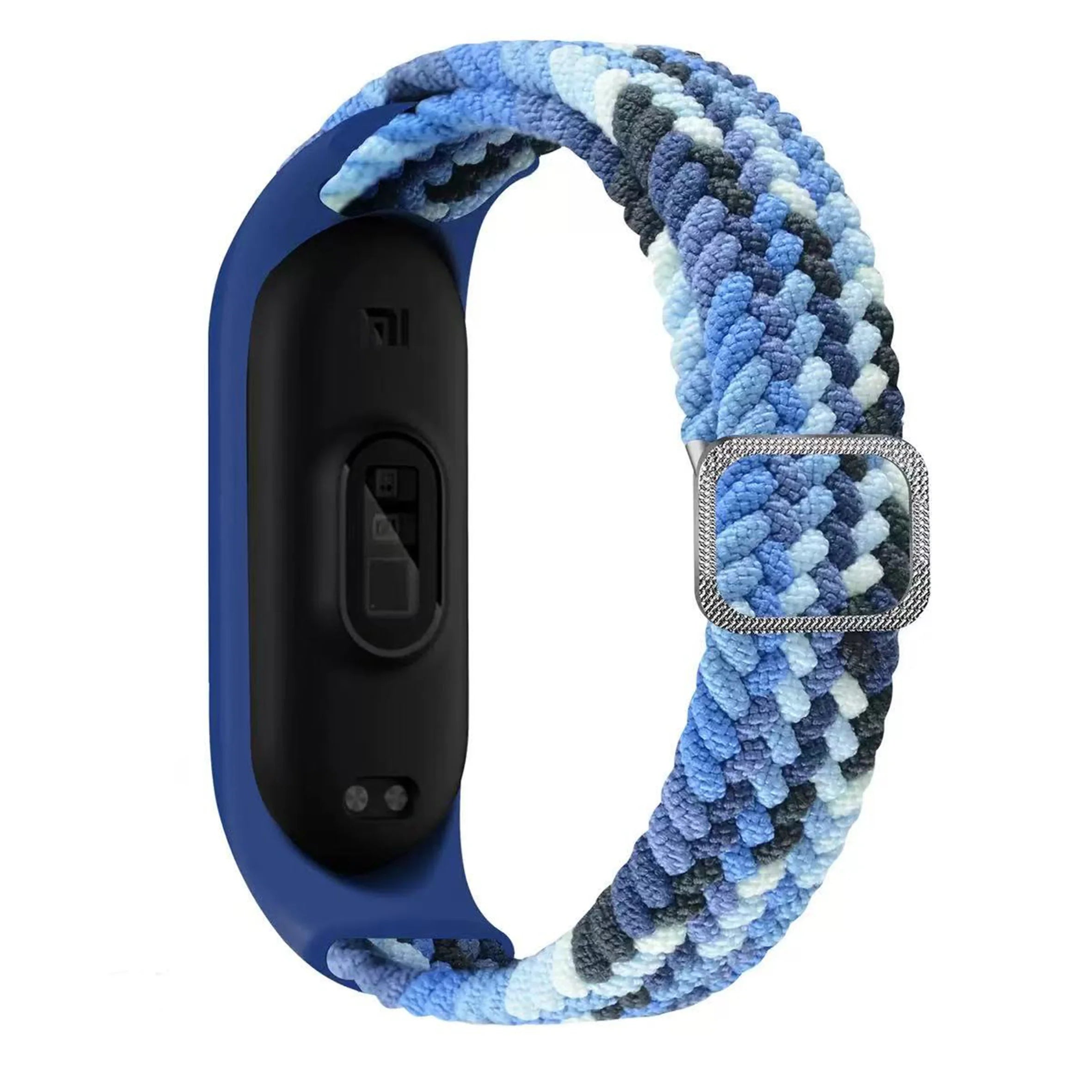 Mi Series Nylon Elastic Weaving Strap Adjustable Replacement Wristband For Mi3 Mi4 Mi5 Mi6 Mi7 Qme White Blue Mi3 4 5 6 7