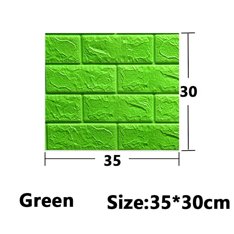 Optional Color 3D Brick Home Decoration Wallpaper for Bedroom Living Room Soft Foam Base Waterproof Wall Stickers 35X30CM Qme 2 35x30cm-10pcs