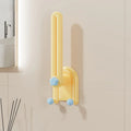 Scrunchies Storage Rack Kitchen Plastic Hairband Hook L-shape Space Qme Yellow