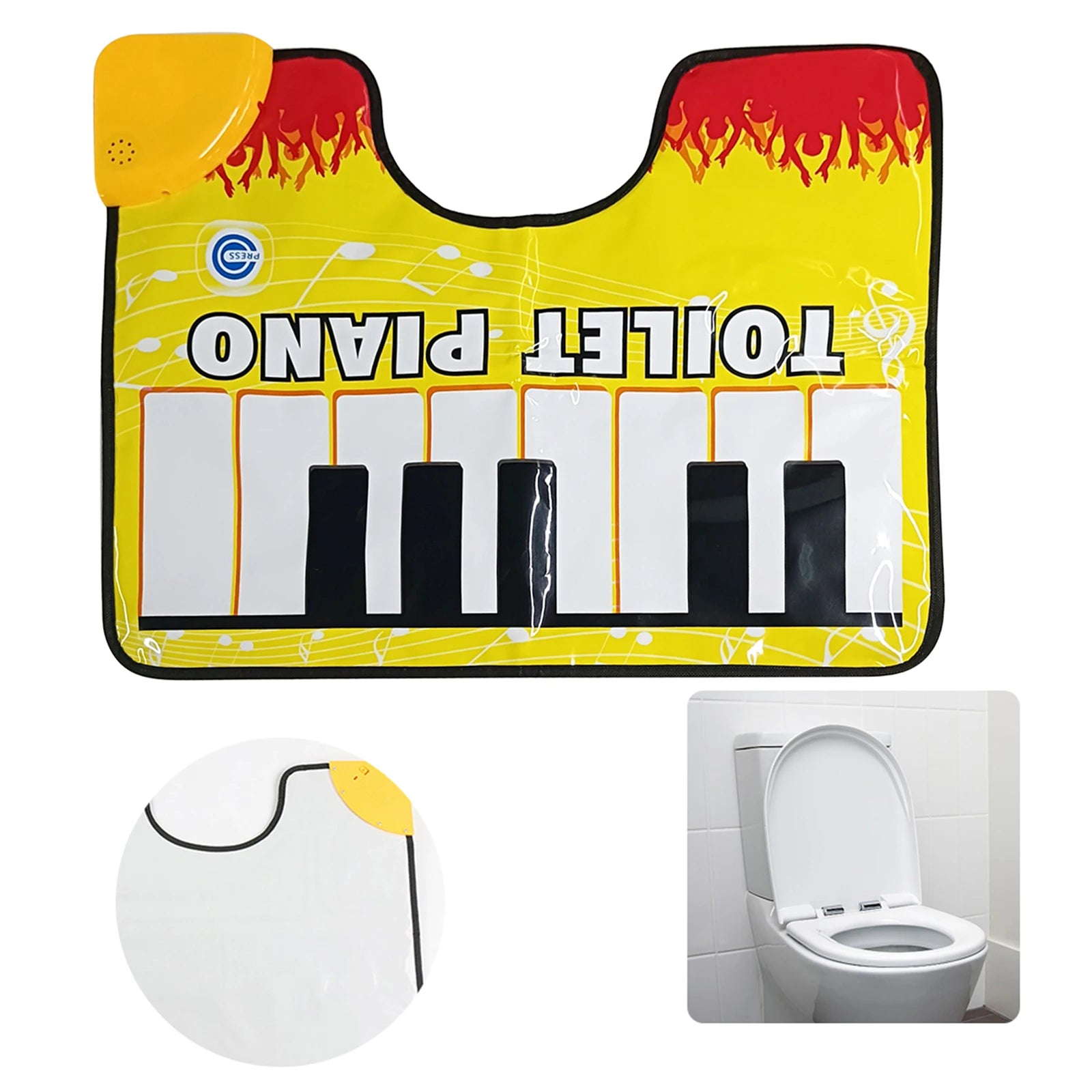 Music Piano Hygienic Blanket Potty Piano Singing Rug Bathroom Funny Toe Music Keyboard Toilet Floor Mat Qme