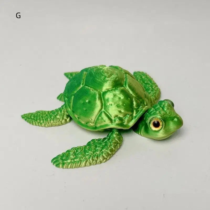3D Printed Turtle Figurines Movable Joints Collection Desktop Decoration Ornaments Holiday Gifts Qme G