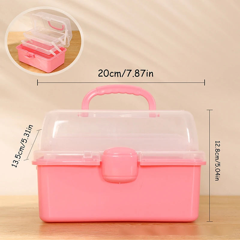 Children's Hair Accessories Storage Box Head Rope Hairpin Card Pen Sundries Stationery Box Cute Girl Jewelry Box Qme