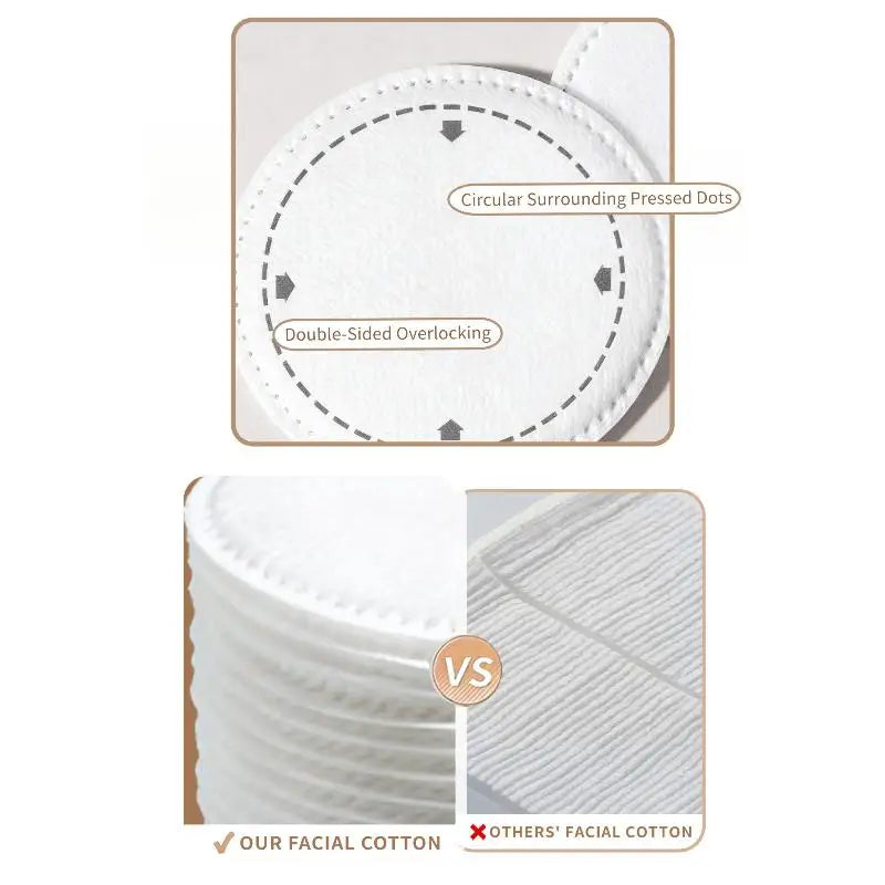 Makeup Removal Cotton Pads 300 600 Soft Pearl Embossed Notched Design Qme