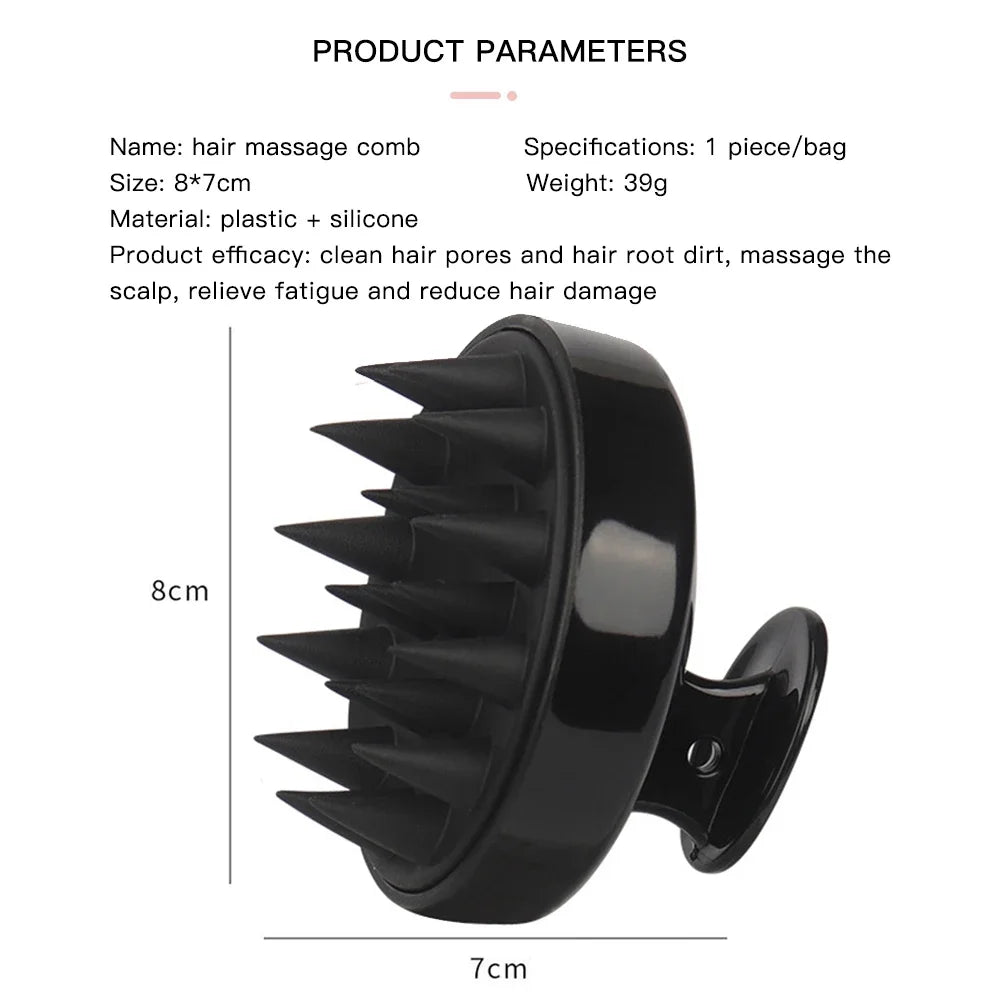 Silicone Head Scalp Massage Comb Hair Washing Brush Soft Massager Qme