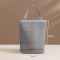 Mesh Tote Breathable Zipper Handle Portable Bath Organizer Camping Qme Gray