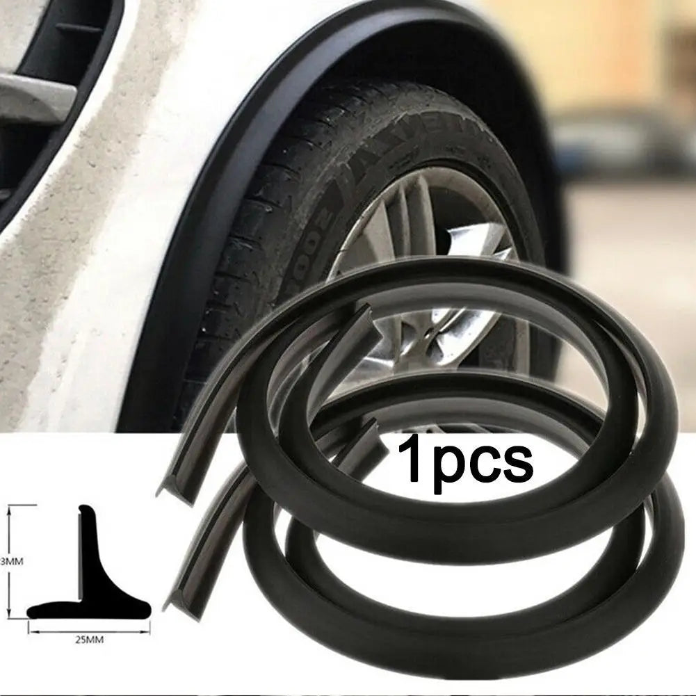 Car Splash Guard Fender Flare Extension Wheel Eyebrow Moulding Trim Wheel Arch Strip Extenders Scratch-proof Qme