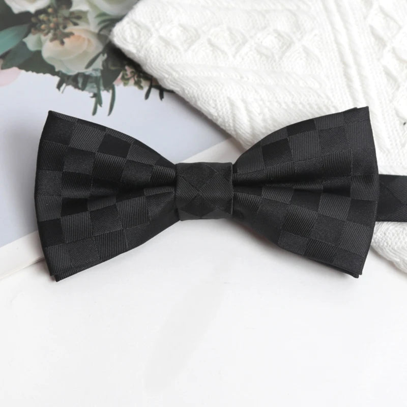 Bow Ties Butterfly Party Wedding Men Tie Black Adjustable Bowknot Qme A7