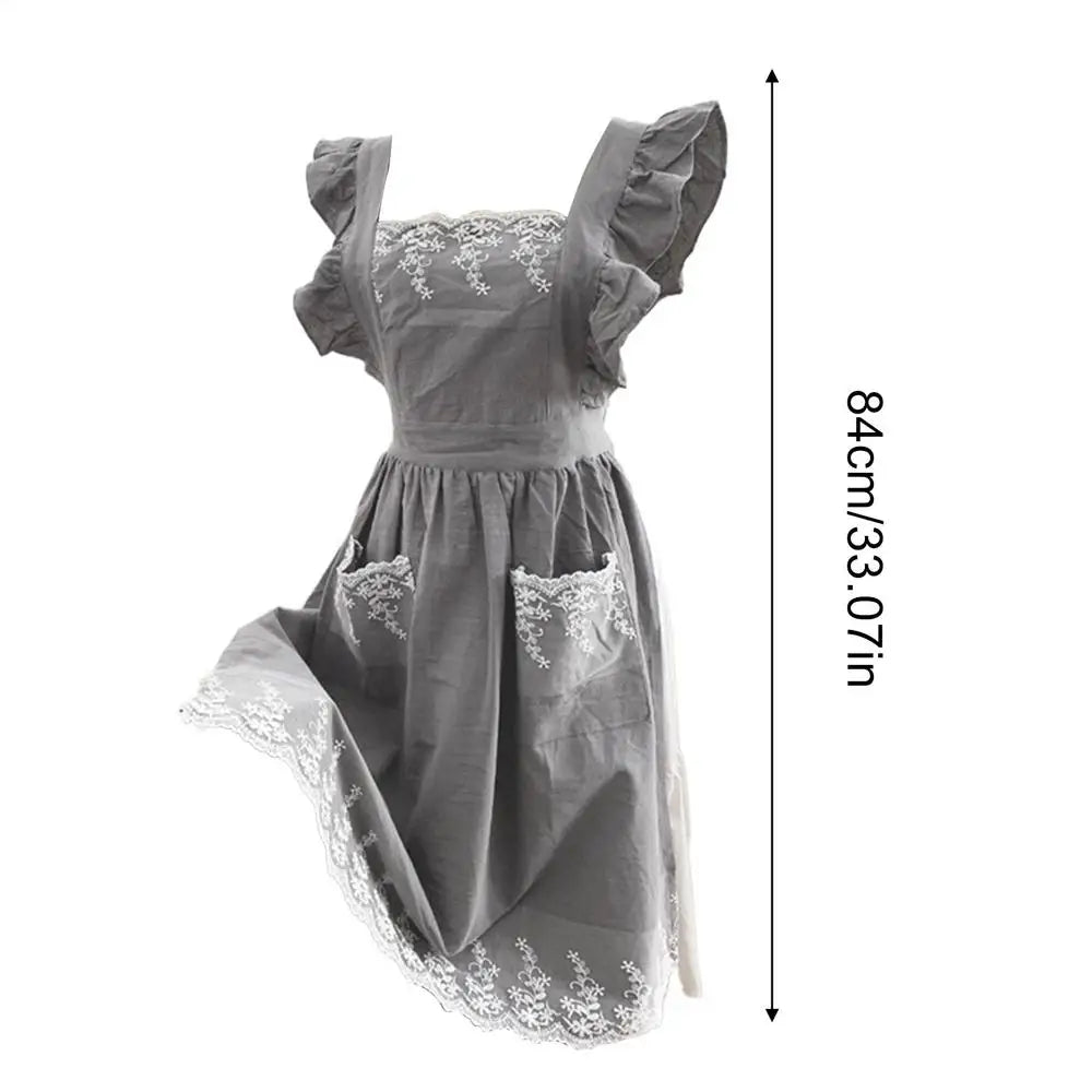 Kitchen Aprons For Women Elegant Adjustable With Pockets Womens Dresses Gardening Apron For Cooking Baking Cleaning Work Qme China Mainland E