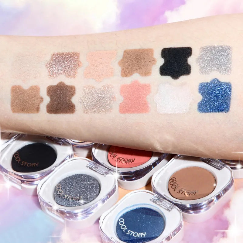 Eyeshadow Palette - Matte & Shimmer Nude Colors, Multi-Use Makeup Palette for Eyes & Face, Smooth Formula, Long Lasting Pigment Qme