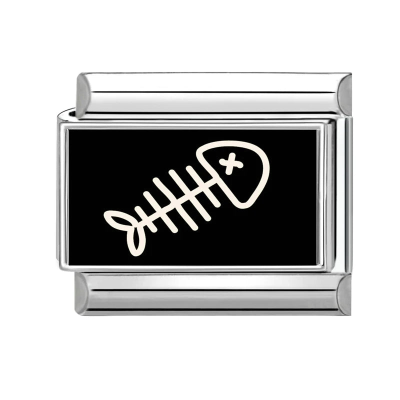 2026 New Wholesale Cute LOVE Black Series Charm Bracelet Fit 9mm Bracelet Stainless Steel Italian Links Making DIY Jewelry Gifts Qme Style 39