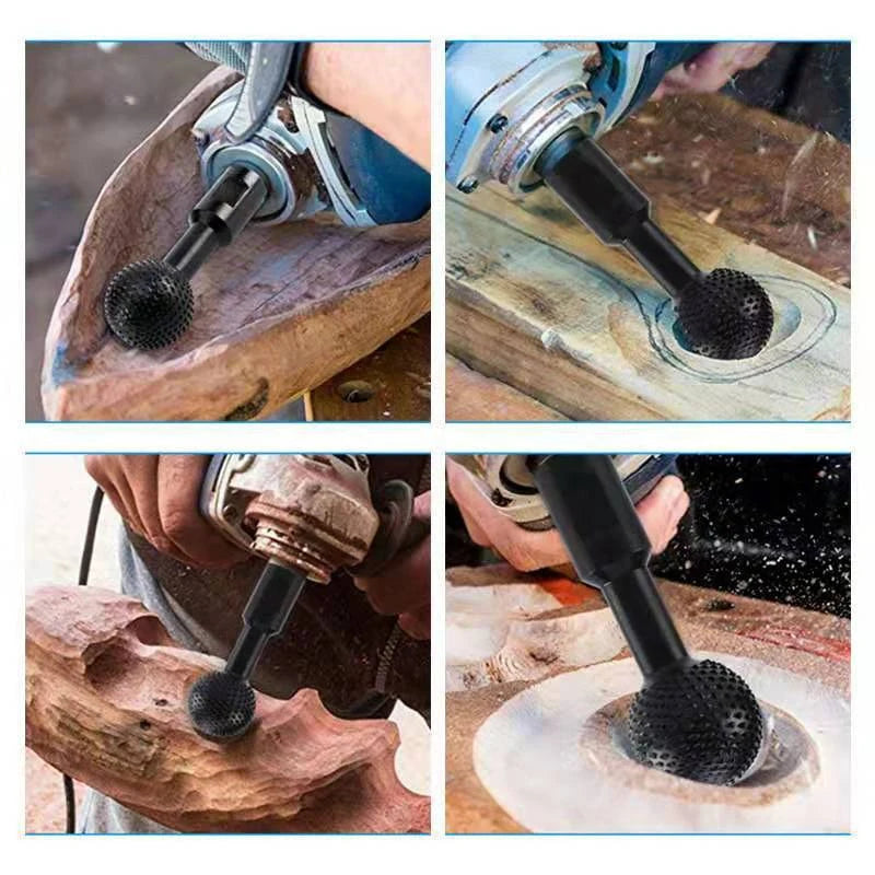40MM angle grinder spherical spindle rotating wood carving polishing engraving drill ball chisel grinding woodworking tool Qme