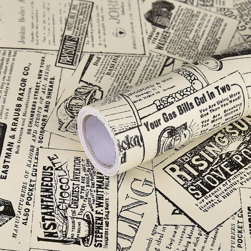 Vintage Newspaper Self Adhesive Wallpaper Vinyl Peel Stick Contact Qme Girls Newspaper 10mx45cm