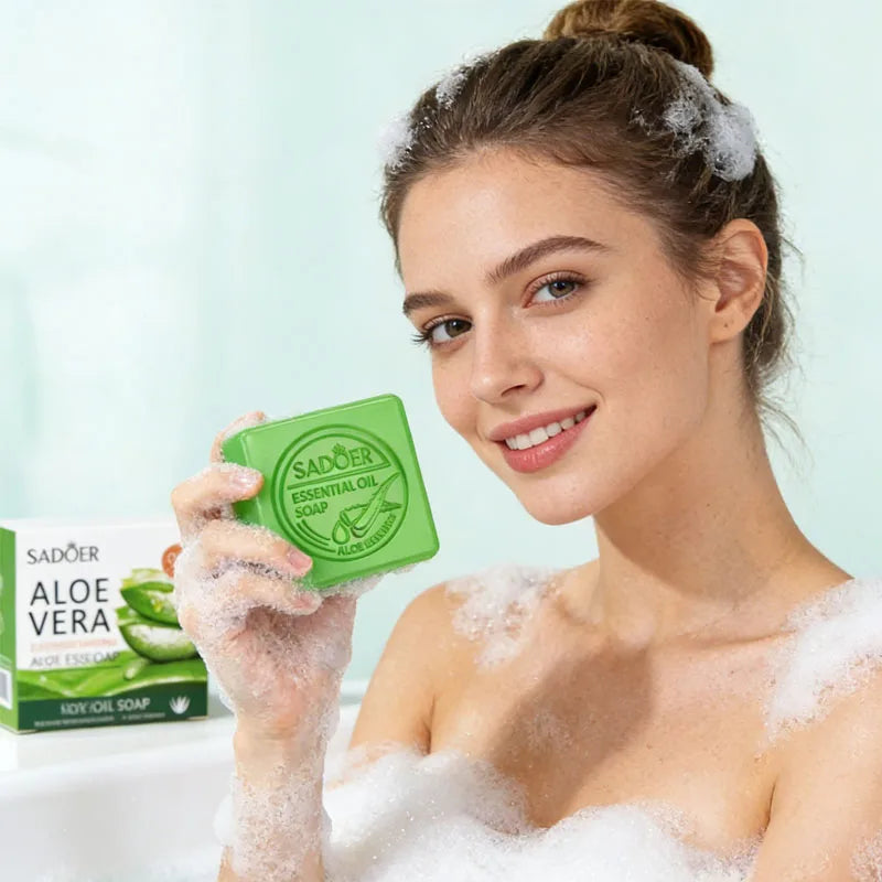 Aloe Hand Soap Deep Cleaning Rich Foam Fresh Fragrance Suitable Both Qme 1PCS