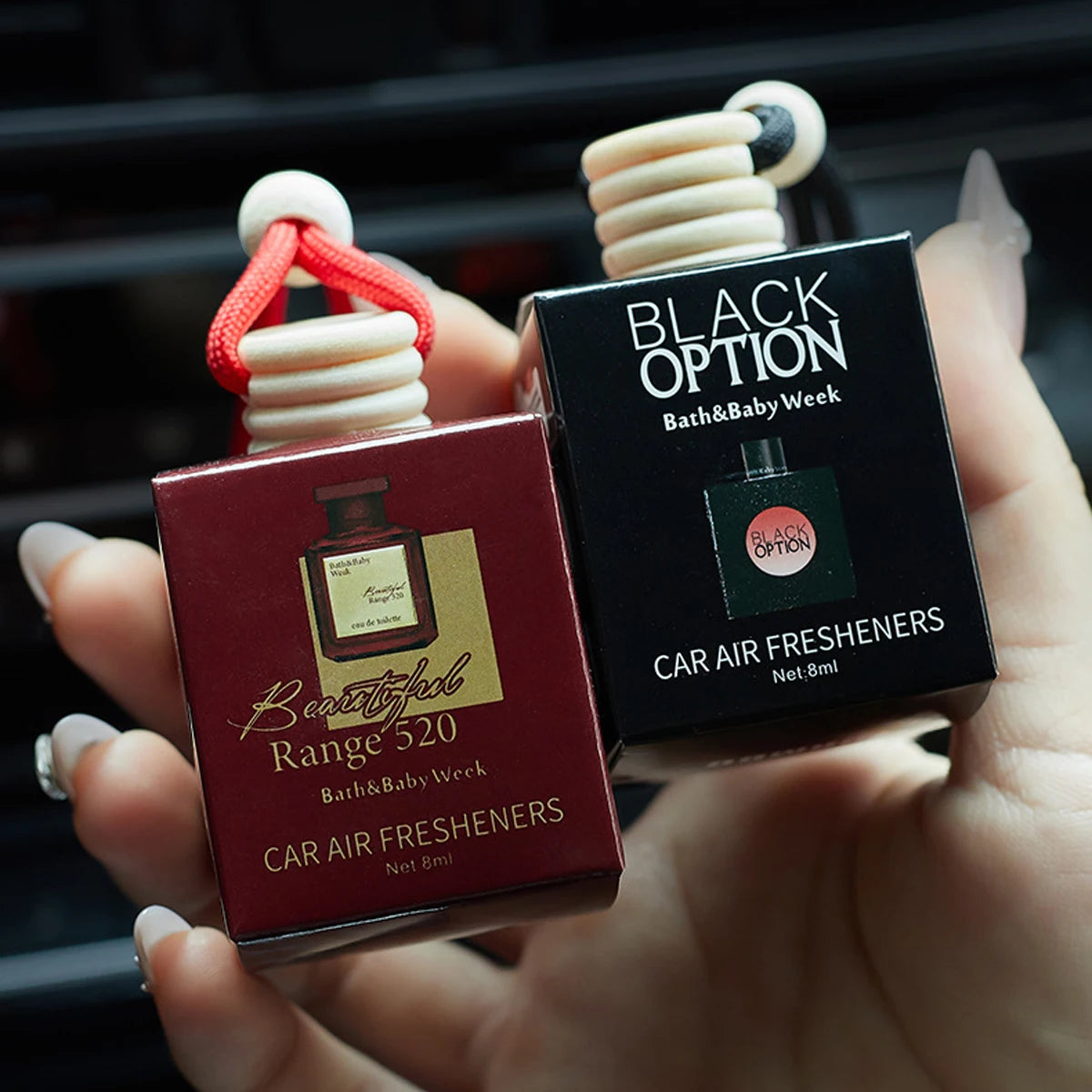 Car Perfume Long-lasting Fragrance Hanging Cord Air Freshener Qme