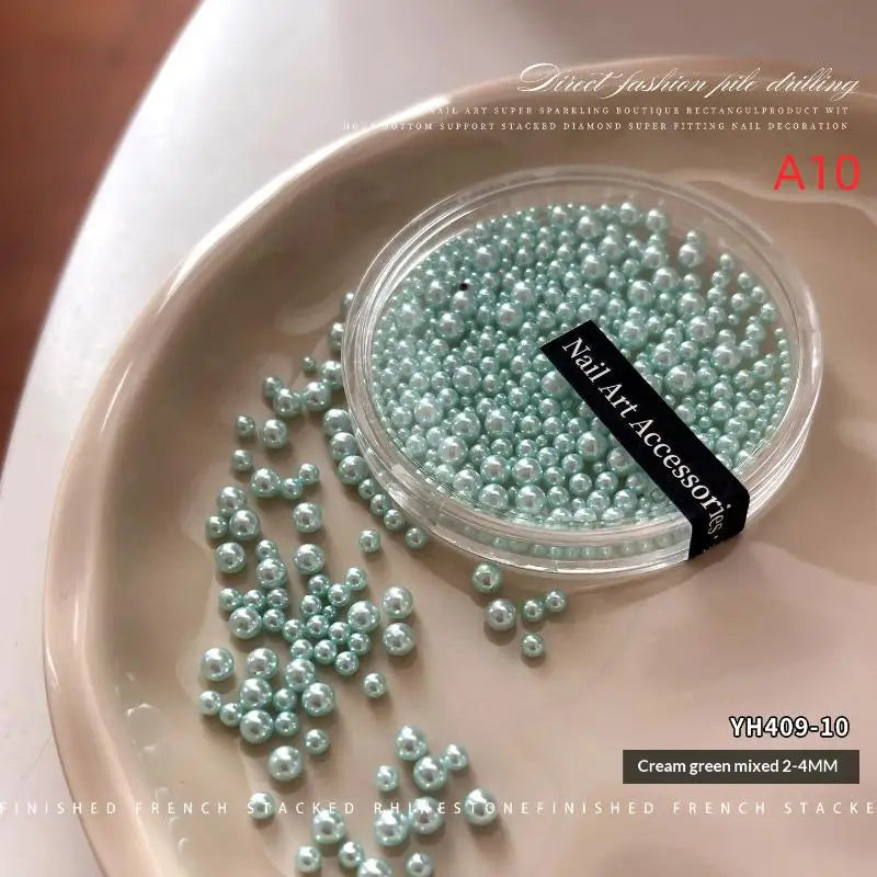 Creative 2- Pearl Resin Charms Nail Art Projects Unique Manicure Qme A10