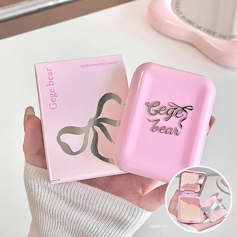 Gege Bear 2-in-1 Highlighter Blush Powder Puff Multi-functional Qme