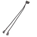 Black Sleeved 30cm Cooler Cooling Fan Splitter Power Cable 12V 4-Pin To 6 Port 3Pin/4Pin Connector for Molex IDE Computer PC DIY Qme 1 in 2
