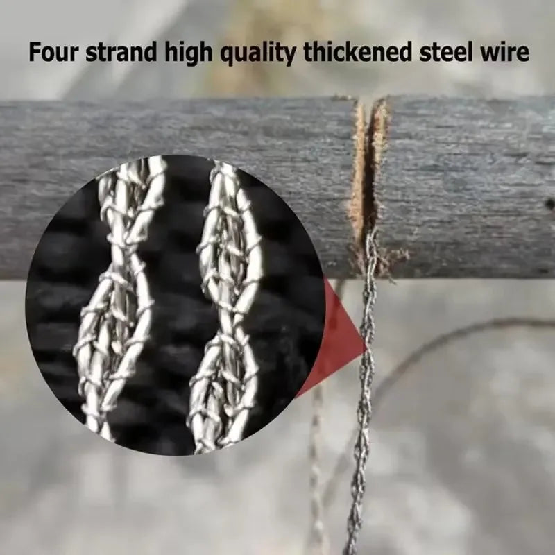 High-quality Multi-purpose Mini Pocket Wire Saw Stainless Steel Wire Saw Orange Outdoor Camping Emergency Survival Gear Tools Qme