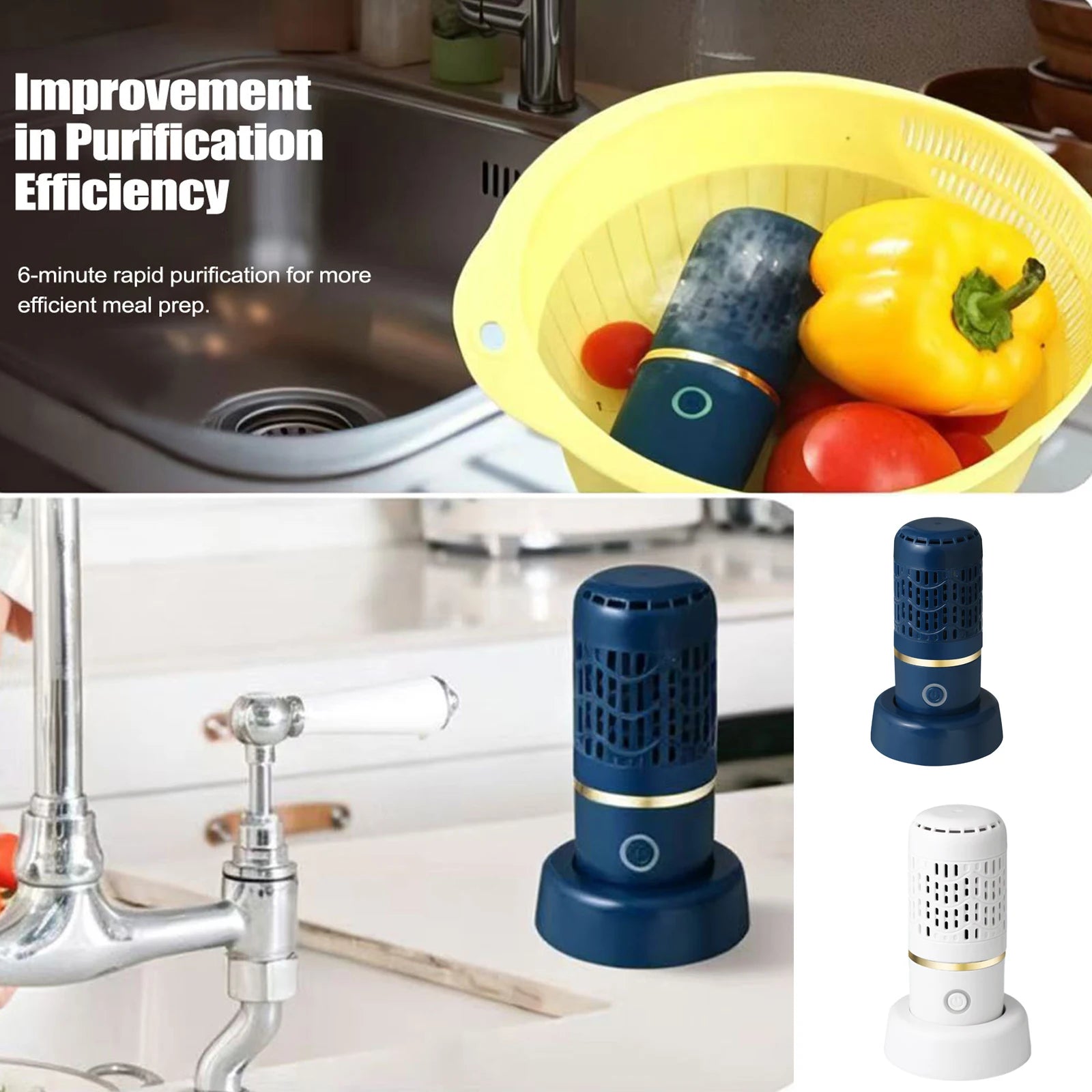 Mini Protable Ultrasonic Fruit Vegetable Washing Machine Capsule Wireless Food Cleaner Outdoor Picnic Fruit Food Purifier Qme