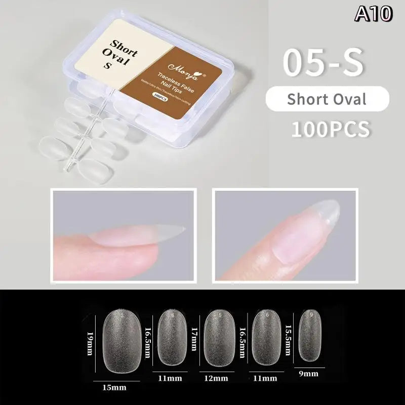 Box Fake Nails NO Polishing Trace Demal Press False Thin Nail Tips Qme A10