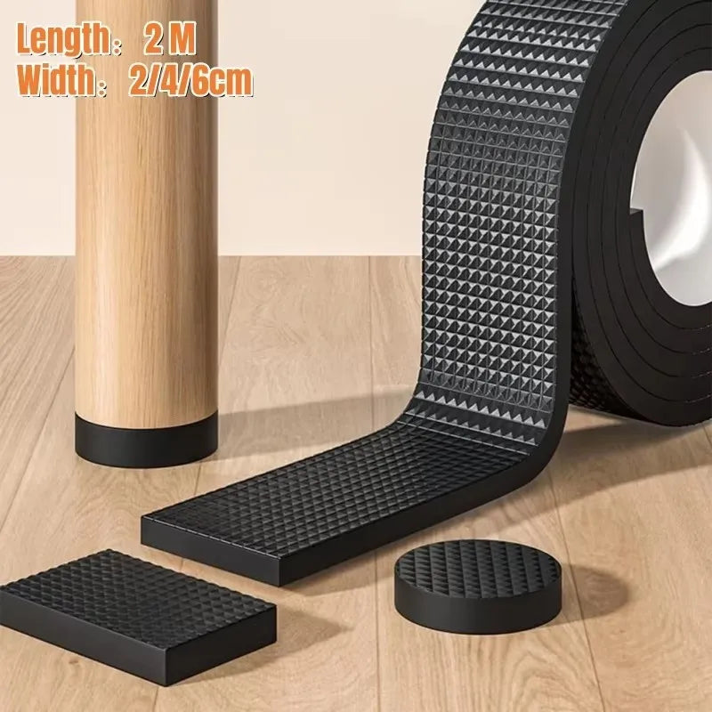DIY Anti-slip Furniture Pads Mute Mats Bumper Damper Thick Non-Slip Pad Foot Cover Self Adhesive Table Chair Foot Protection Pad Qme