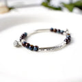 Cute Creative Lotus Handmade Ceramic Forest Bracelet National Style Pendant Classic Chinese Style Bracelet Wholesale Qme Sapphire blue