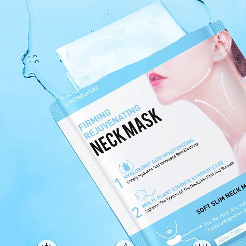 Goat Milk Hyaluronic Acid Neck Mask Collagen Firming Masks Nourishing Qme