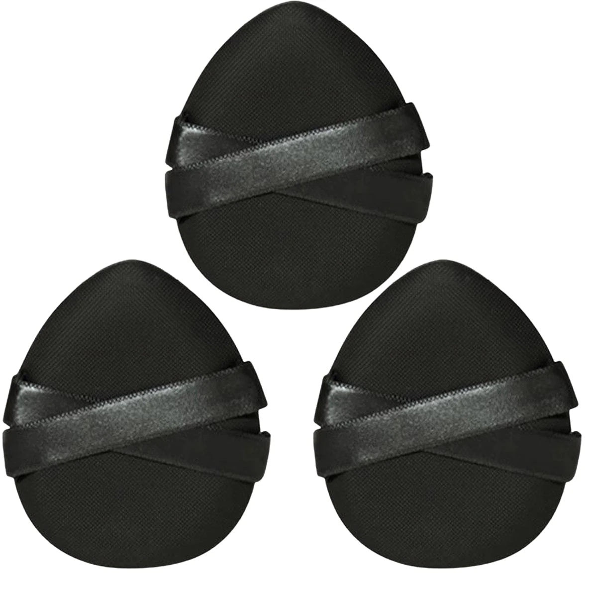 1 Black Makeup Sponge Foundation Concealer Dry Wet Dual-use Powder Qme 3PCS