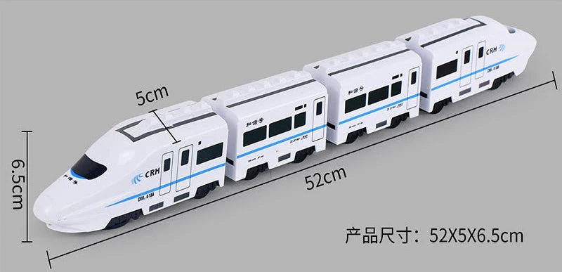 Kids DIY Simulation High Speed Railway Train Toy Car Electric Sound Light Model Train Educational Toys Boys Girls Gift Birthday Qme 4 carriages