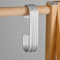 Clothes Bags Hats Closet Organizer System C Shape Hooks Gold Silver Qme A