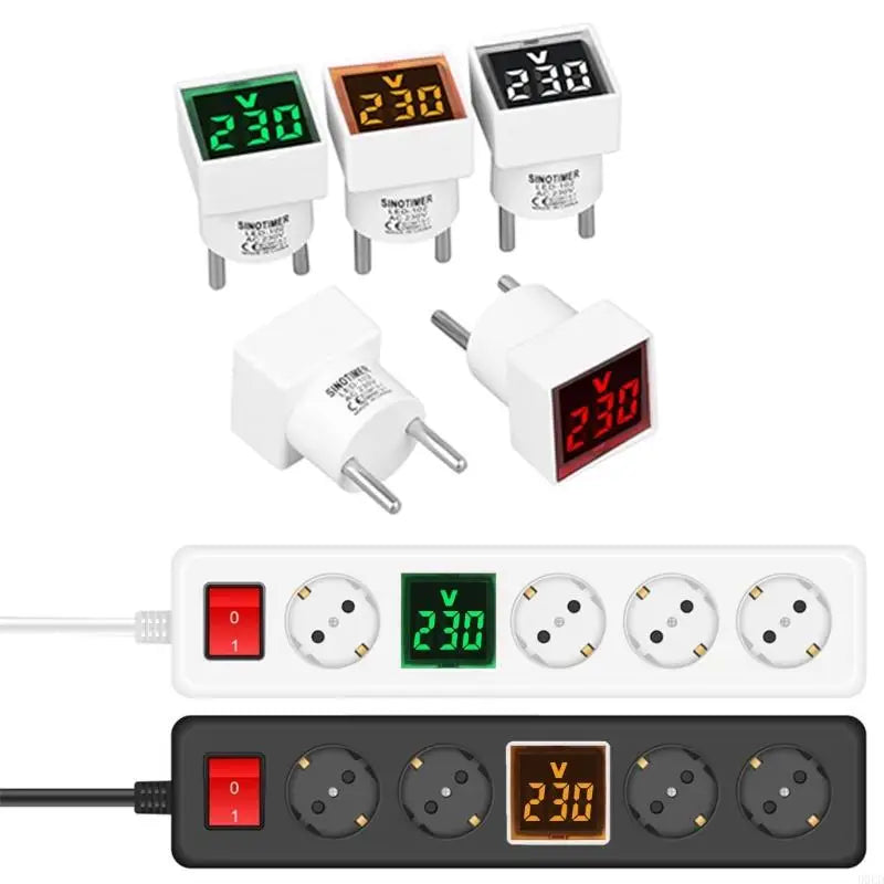 LED Digital Voltmeter AC220V 230V Voltages Indicates Square Meter Qme