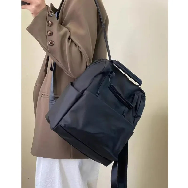 Waterproof Nylon Backpack Trendy Travel Fashionable Versatile Qme